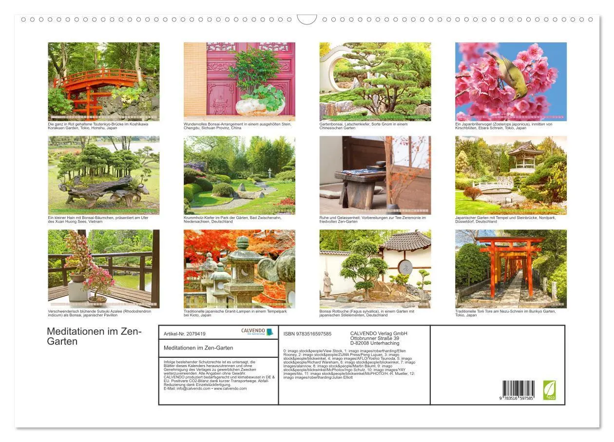 Bild: 9783516597585 | Meditationen im Zen-Garten (Wandkalender 2026 DIN A2 quer),...