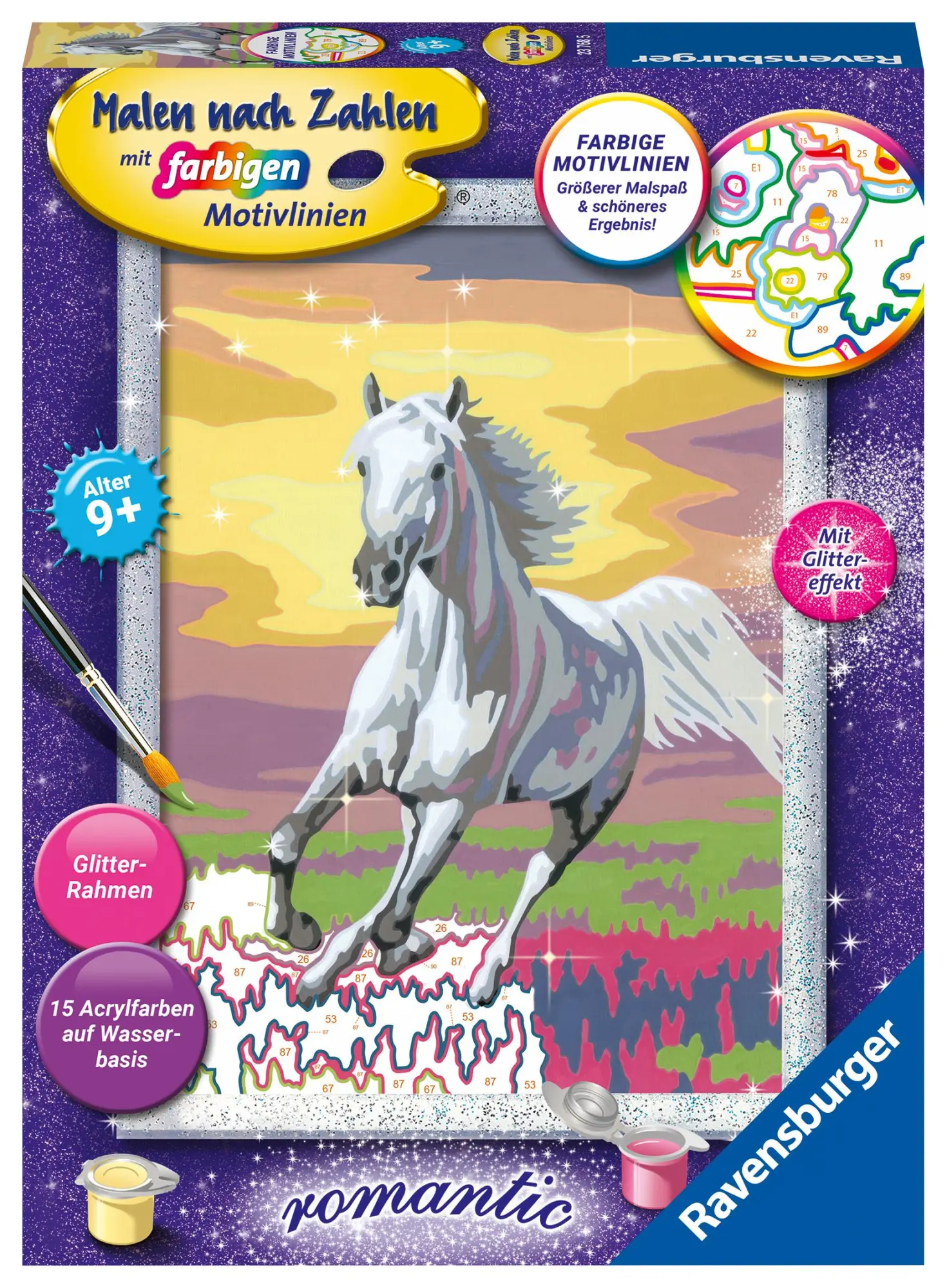 Cover: 4005556237685 | CreArt, Malen nach Zahlen Kinder - Galoppierender Schimmel | Spiel