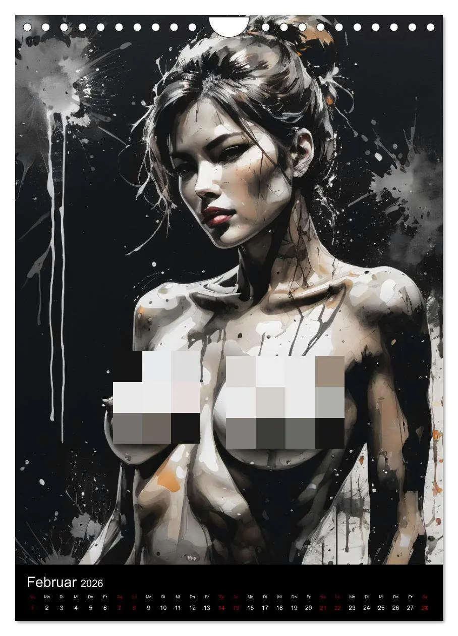 Bild: 9783516277685 | AbstrAKT - Mutige Tinte (Wandkalender 2026 DIN A4 hoch), CALVENDO...