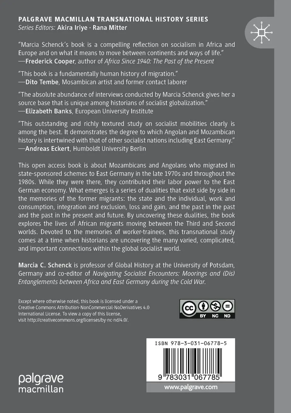 Rückseite: 9783031067785 | Remembering African Labor Migration to the Second World | Schenck