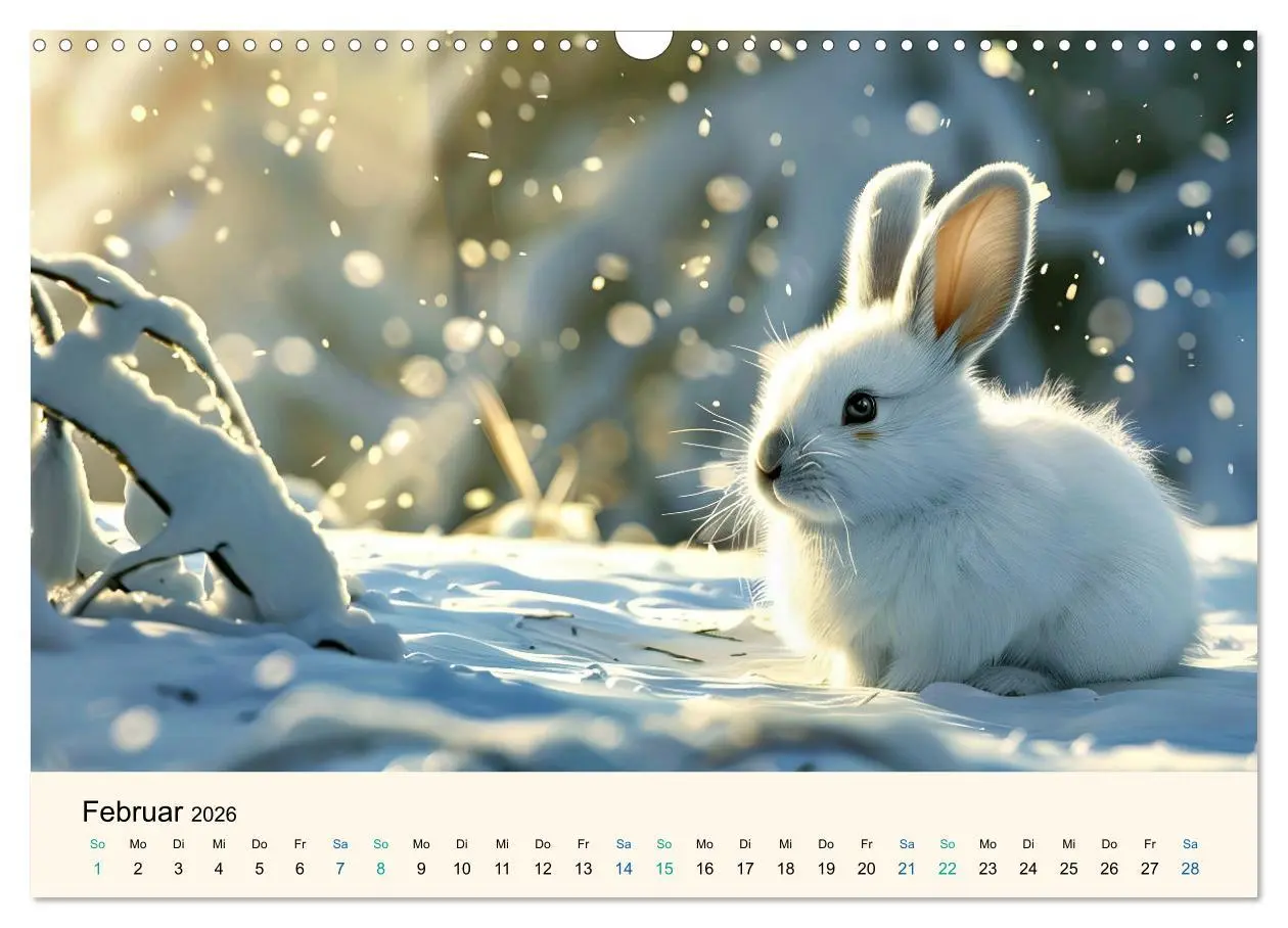 Bild: 9783457247785 | Tierkinder in Eis und Schnee (Wandkalender 2026 DIN A3 quer),...