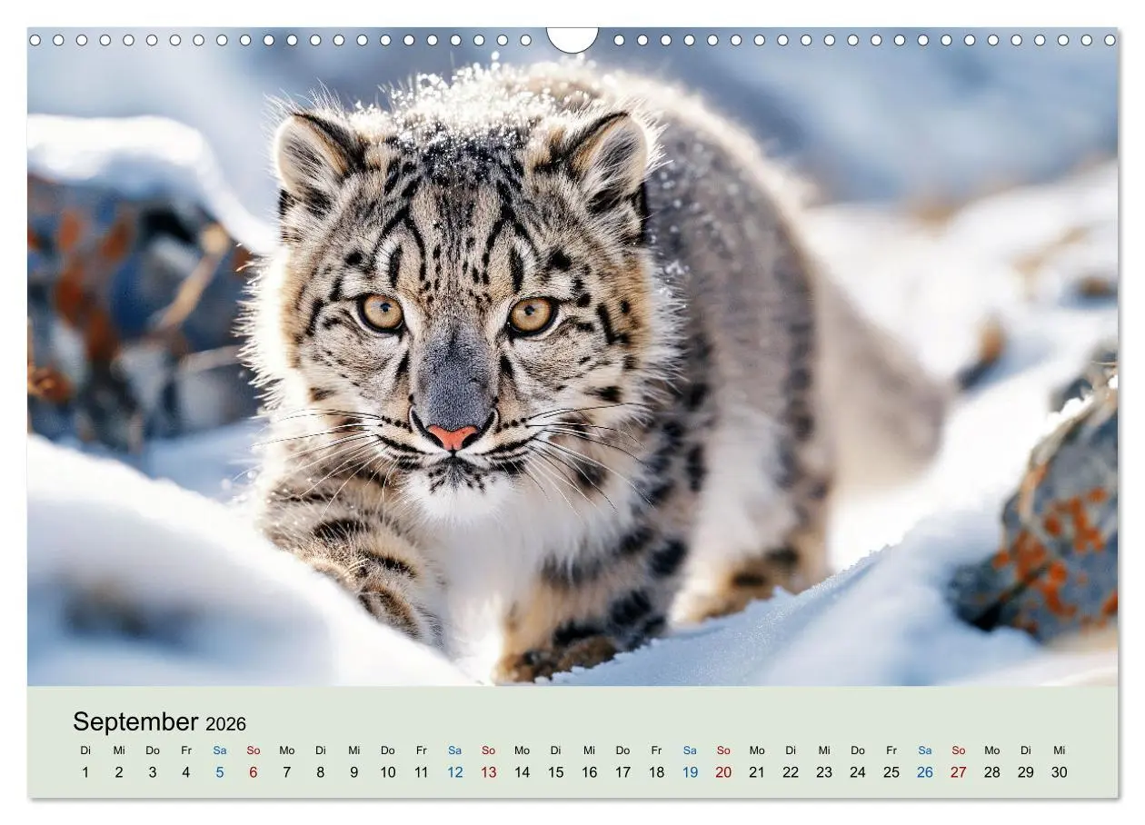 Bild: 9783457247785 | Tierkinder in Eis und Schnee (Wandkalender 2026 DIN A3 quer),...