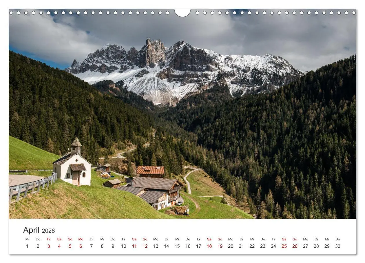 Bild: 9783457487785 | Ein Spaziergang in den Dolomiten (Wandkalender 2026 DIN A3 quer),...