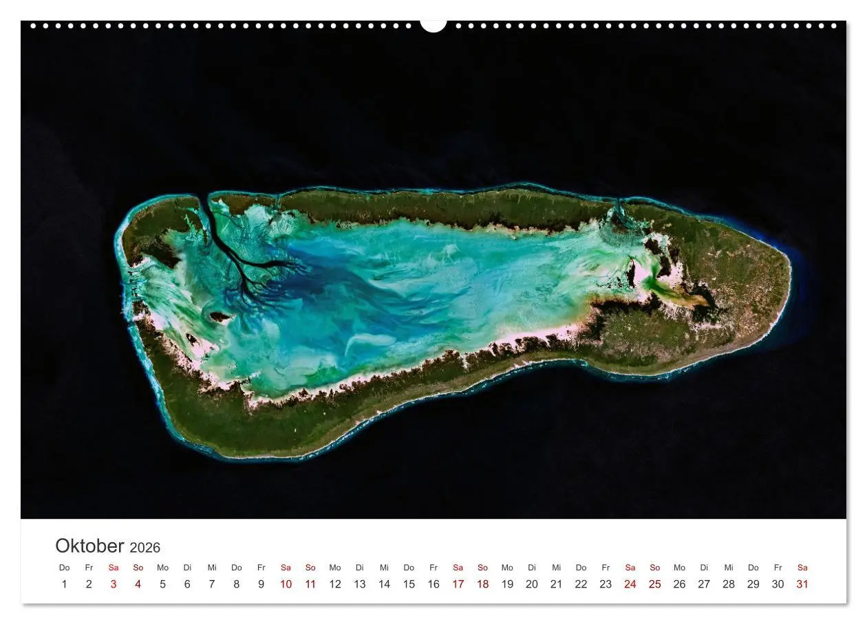 Bild: 9783457557785 | Die Erde aus dem All (Wandkalender 2026 DIN A2 quer), CALVENDO...