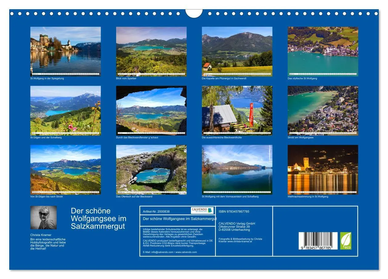 Bild: 9783457867785 | Der schöne Wolfgangsee im Salzkammergut (Wandkalender 2026 DIN A3...