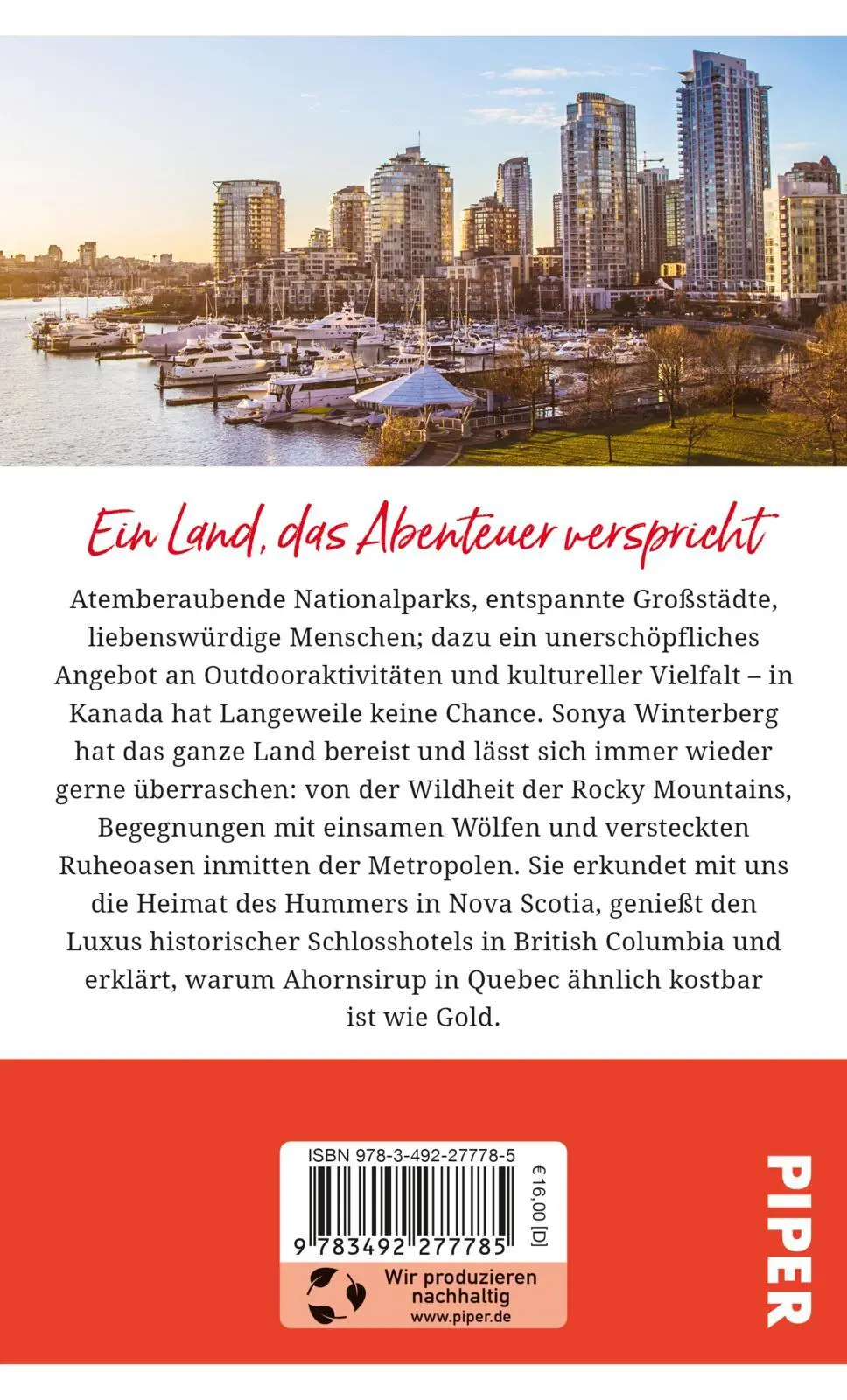 Rückseite: 9783492277785 | Gebrauchsanweisung für Kanada | Sonya Winterberg | Taschenbuch | 2023