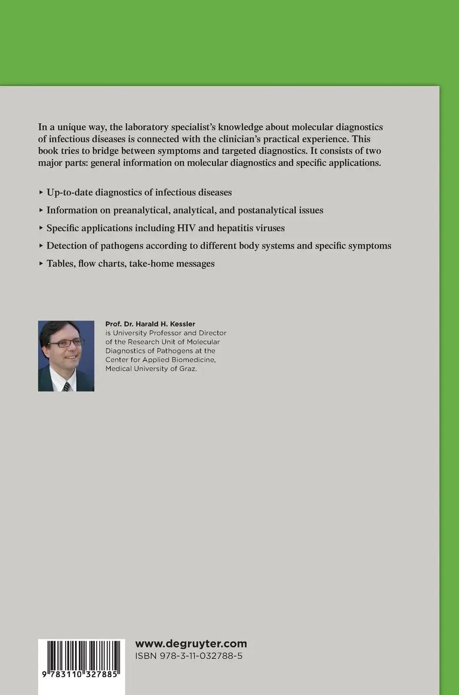 Rückseite: 9783110327885 | Molecular Diagnostics of Infectious Diseases | Harald H. Kessler | XVI