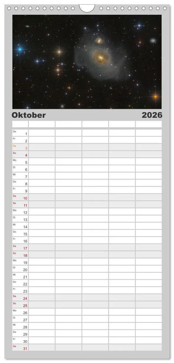 Bild: 9783516497885 | Familienplaner 2026 - Deep-Sky Fotografie mit 5 Spalten...