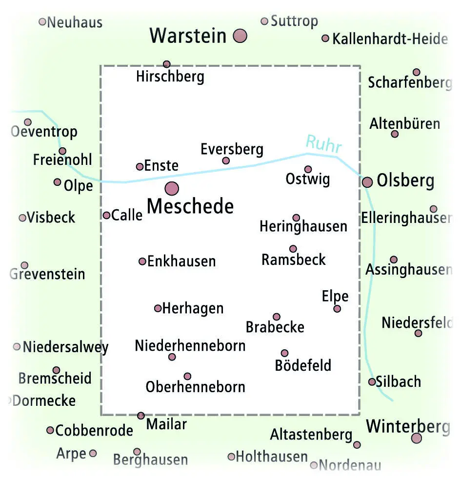 Bild: 9783747307885 | Publicpress Wanderkarte Rund um den Hennesee, Meschede, Bestwig...