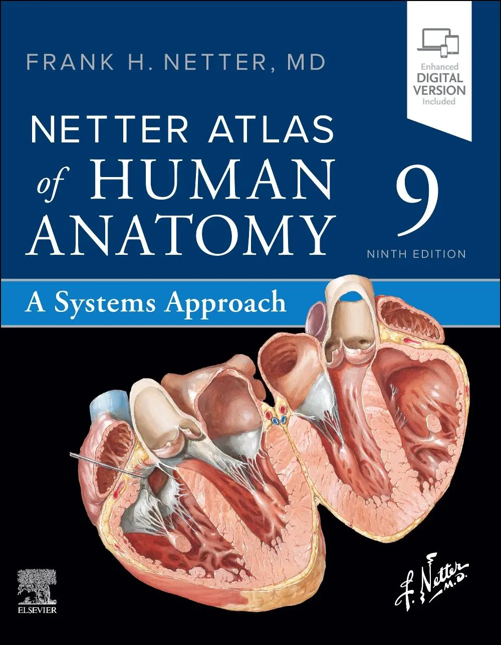 Cover: 9780443287985 | Netter Atlas of Human Anatomy: A Systems Approach | Frank H Netter