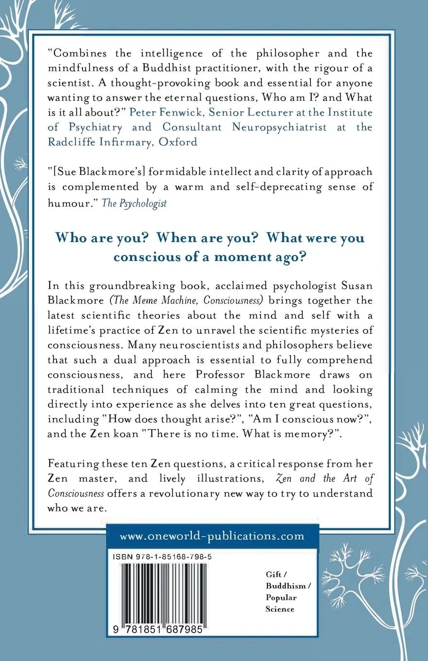 Rückseite: 9781851687985 | Zen and the Art of Consciousness | Susan Blackmore | Taschenbuch