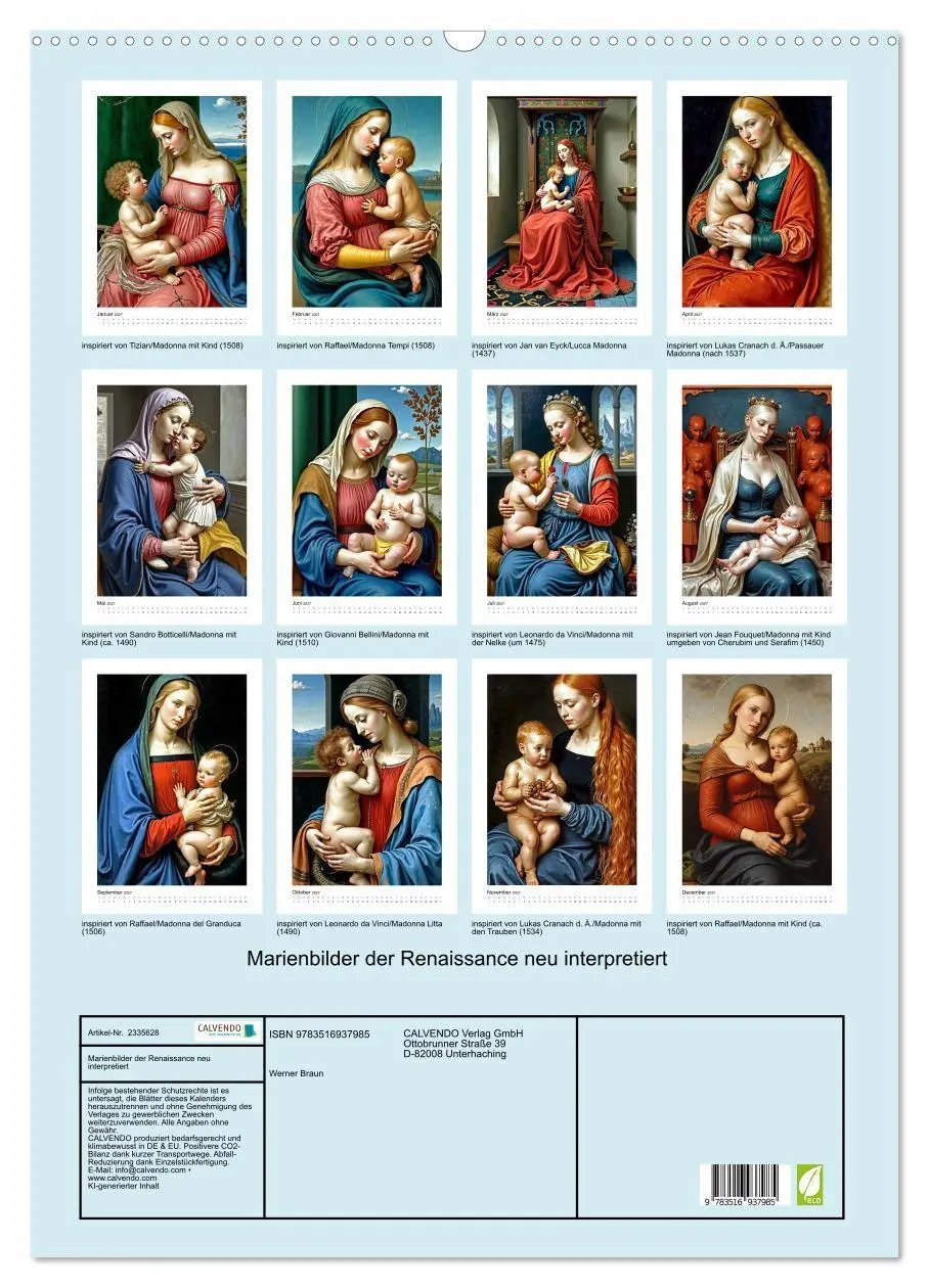 Bild: 9783516937985 | Marienbilder der Renaissance neu interpretiert (Wandkalender 2027...