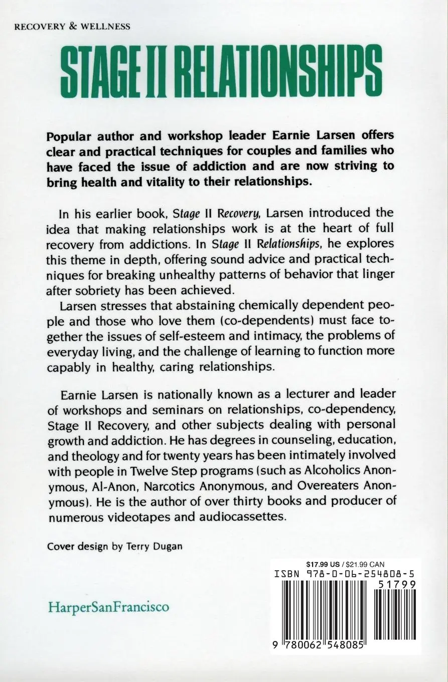 Rückseite: 9780062548085 | Stage II Relationships | Love Beyond Addiction | Earnie Larsen | Buch