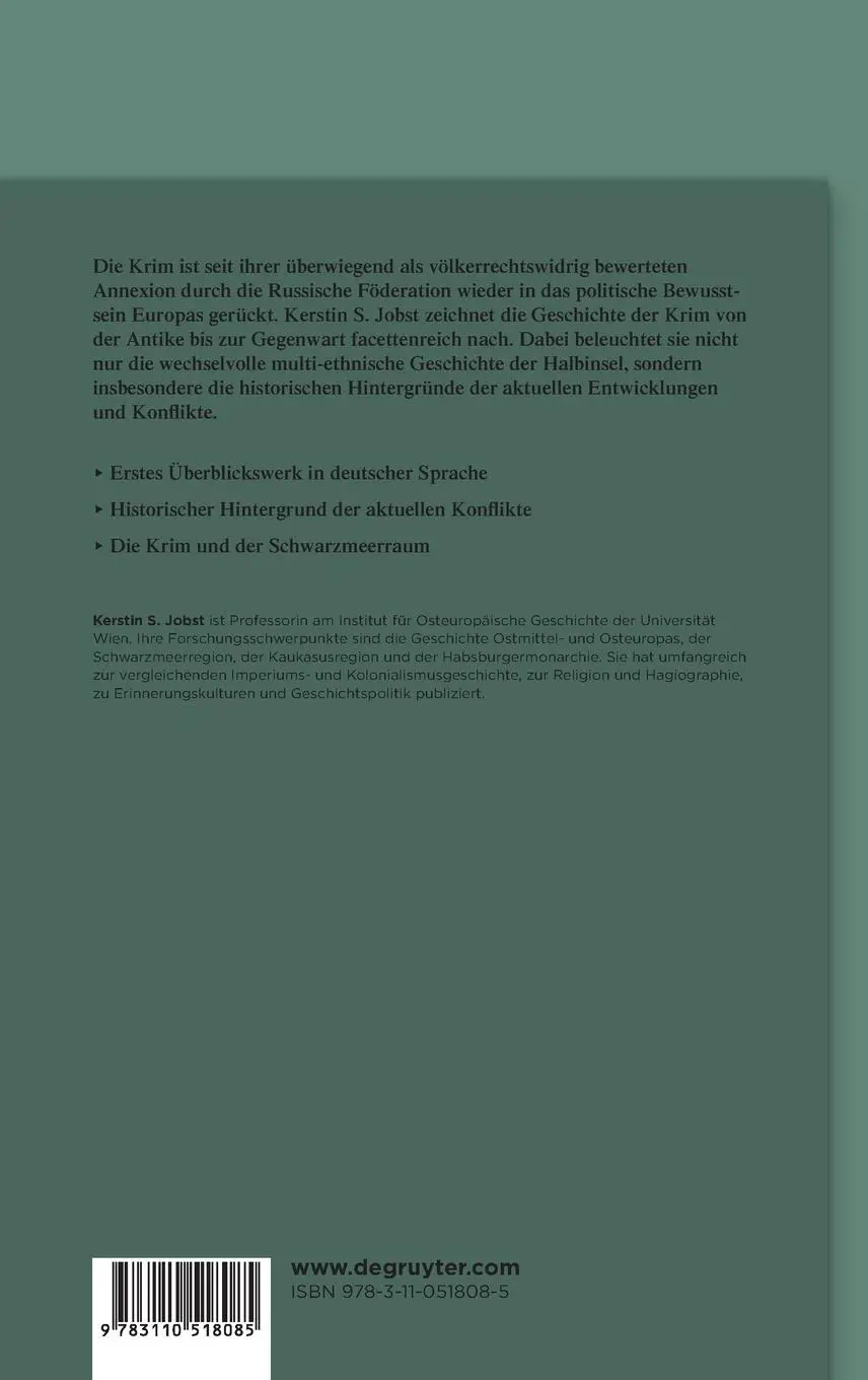 Rückseite: 9783110518085 | Geschichte der Krim | Iphigenie und Putin auf Tauris | Jobst | Buch