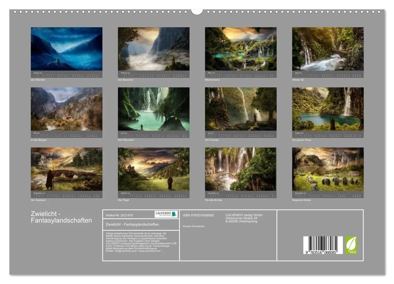 Bild: 9783516068085 | Zwielicht - Fantasylandschaften (hochwertiger Premium Wandkalender...