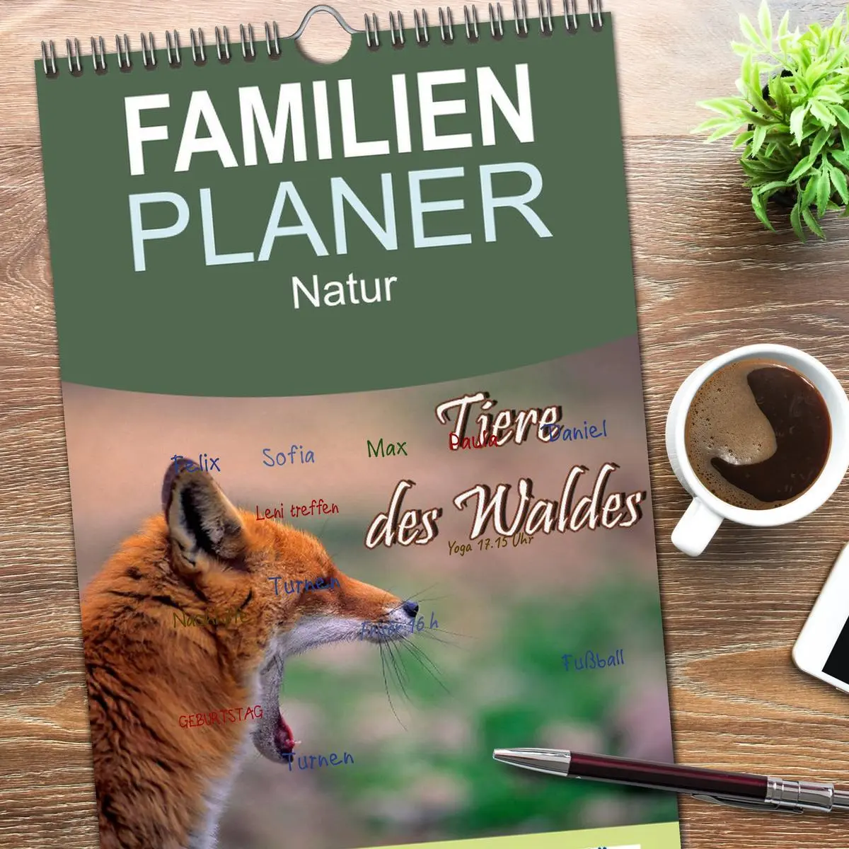 Bild: 9783516518085 | Familienplaner 2026 - Tiere des Waldes mit 5 Spalten (Wandkalender,...