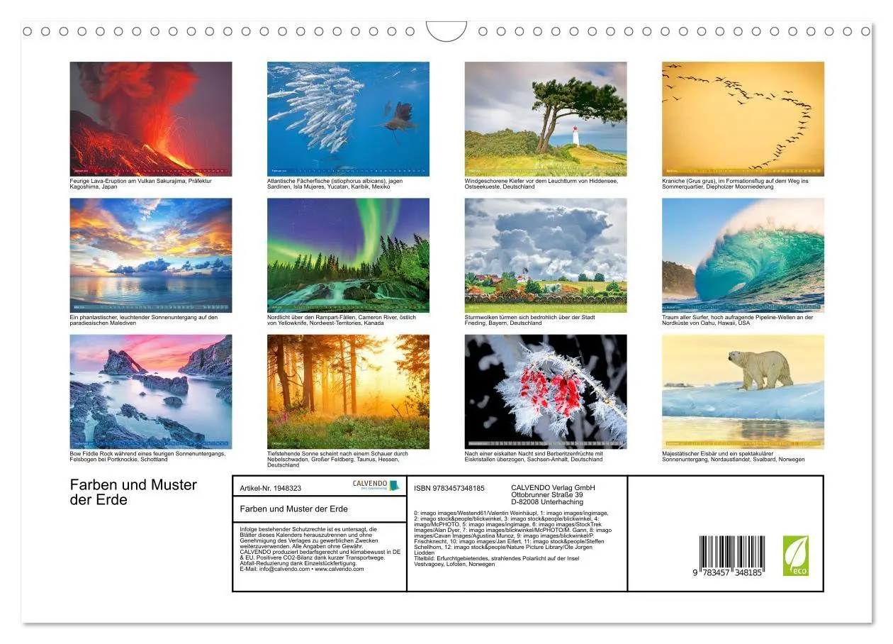 Bild: 9783457348185 | Farben und Muster der Erde (Wandkalender 2026 DIN A3 quer),...