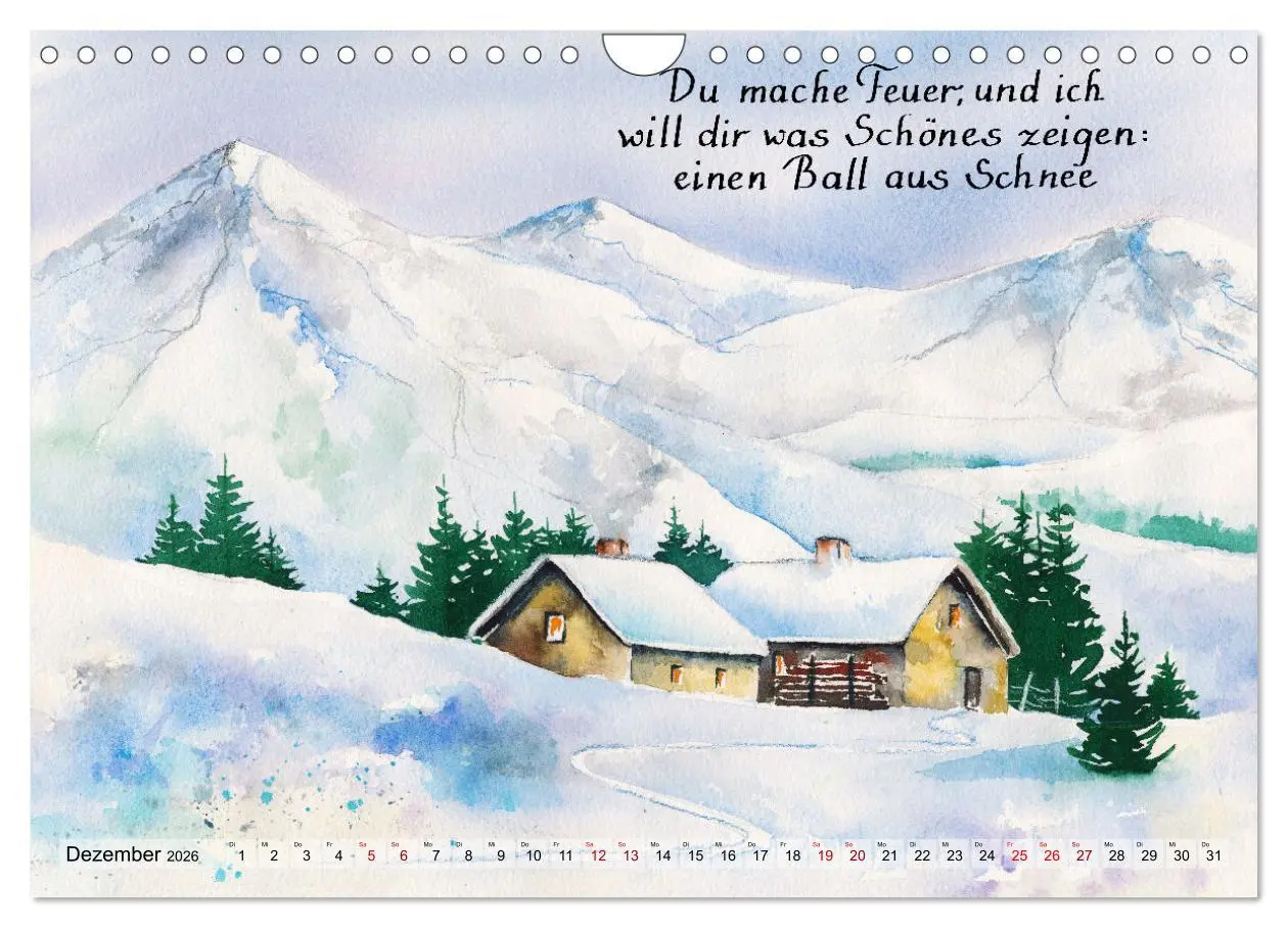 Bild: 9783457658185 | Aquarelle und Haiku von Basho (Wandkalender 2026 DIN A4 quer),...