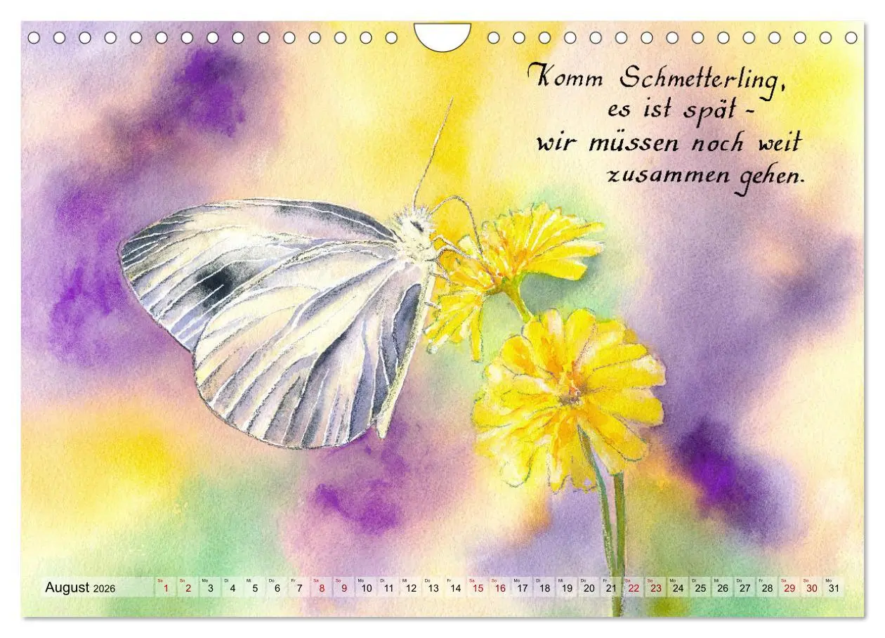 Bild: 9783457658185 | Aquarelle und Haiku von Basho (Wandkalender 2026 DIN A4 quer),...