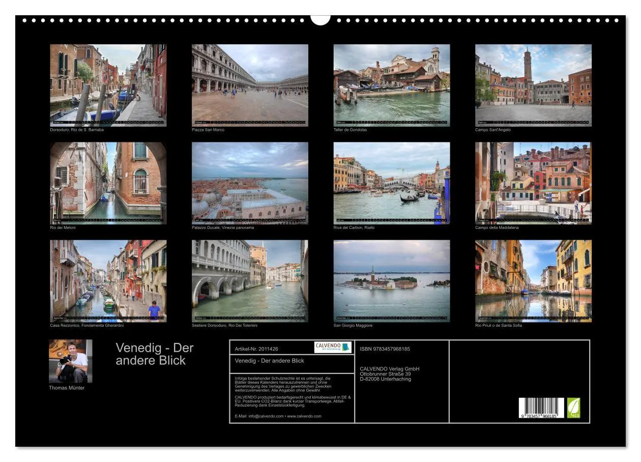 Bild: 9783457968185 | Venedig - Der andere Blick (Wandkalender 2026 DIN A2 quer),...