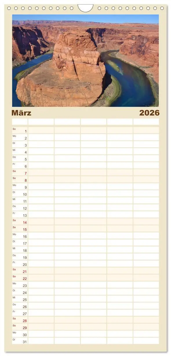 Bild: 9783516508185 | Familienplaner 2026 - USA Nationalparks - Familienplaner / Kalender...