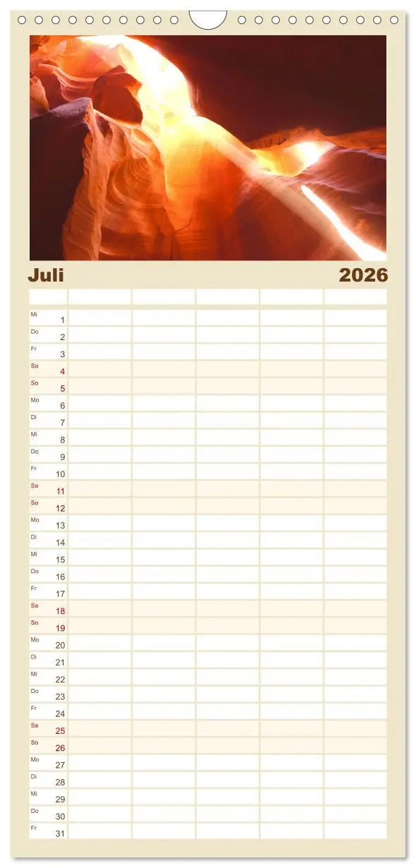 Bild: 9783516508185 | Familienplaner 2026 - USA Nationalparks - Familienplaner / Kalender...
