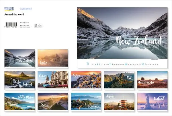 Bild: 9783731888185 | Around the World 2026 | Verlag Korsch | Kalender | Spiralbindung