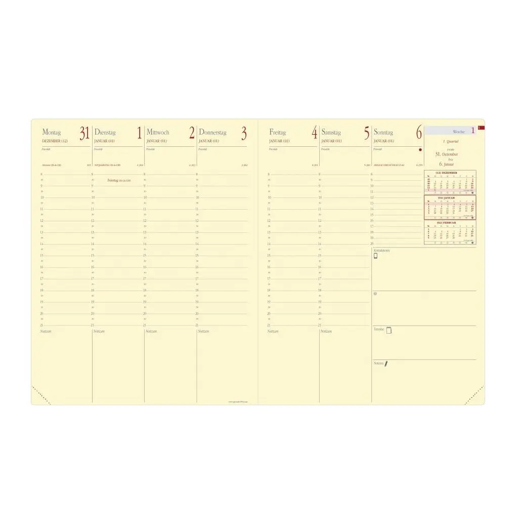 Bild: 3371010178285 | Pre Prestige VZ Soho schwarz 2026 | Kalender im Schreibtischformat