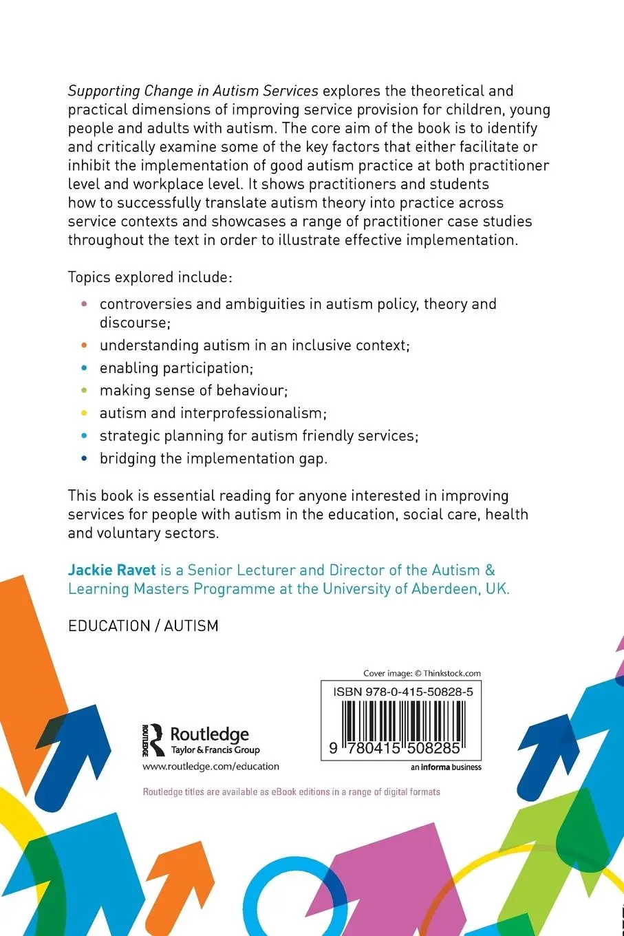 Rückseite: 9780415508285 | Supporting Change in Autism Services | Jackie Ravet | Taschenbuch