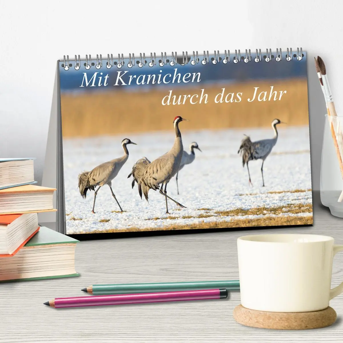 Bild: 9783457888285 | Mit Kranichen durch das Jahr (Tischkalender 2026 DIN A5 quer),...