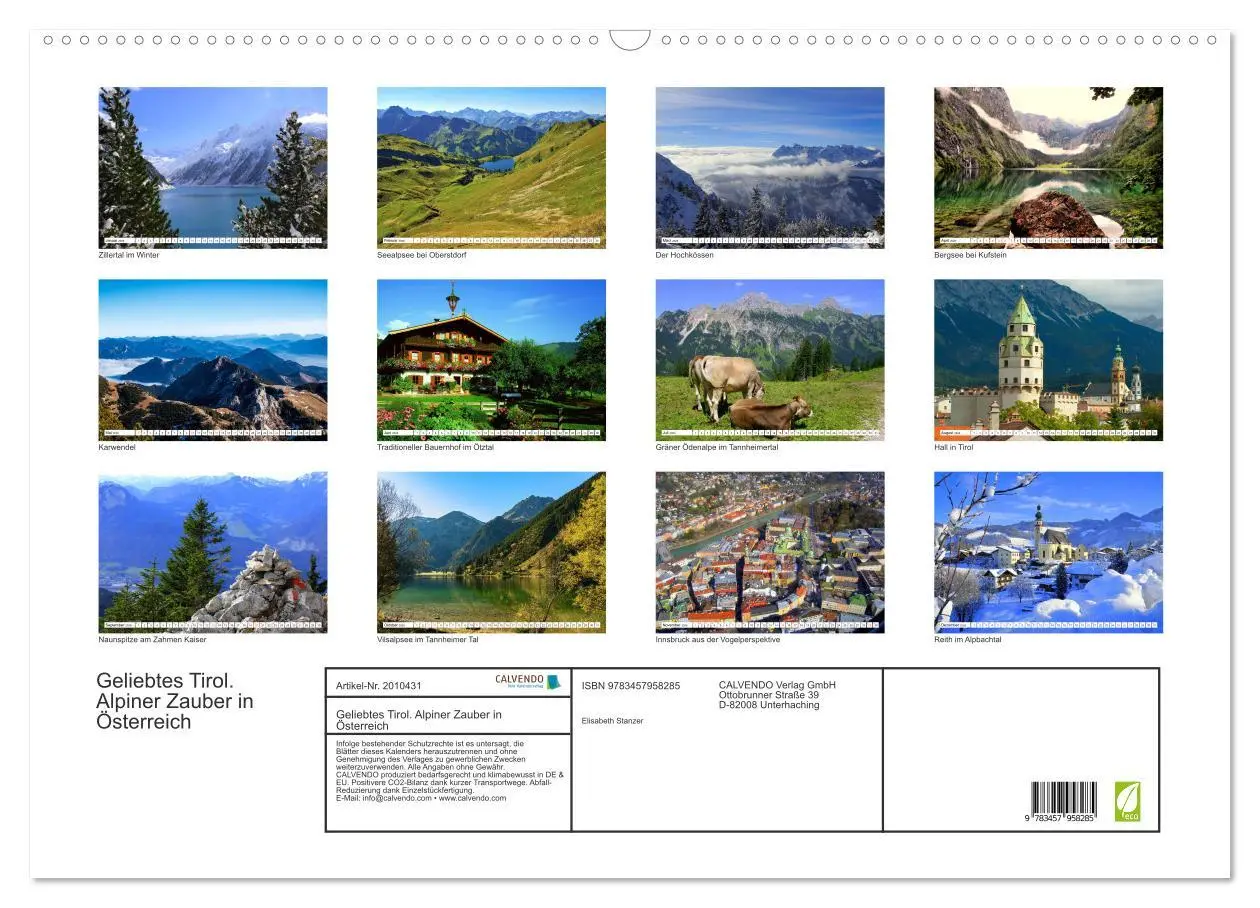 Bild: 9783457958285 | Geliebtes Tirol. Alpiner Zauber in Österreich (Wandkalender 2026...