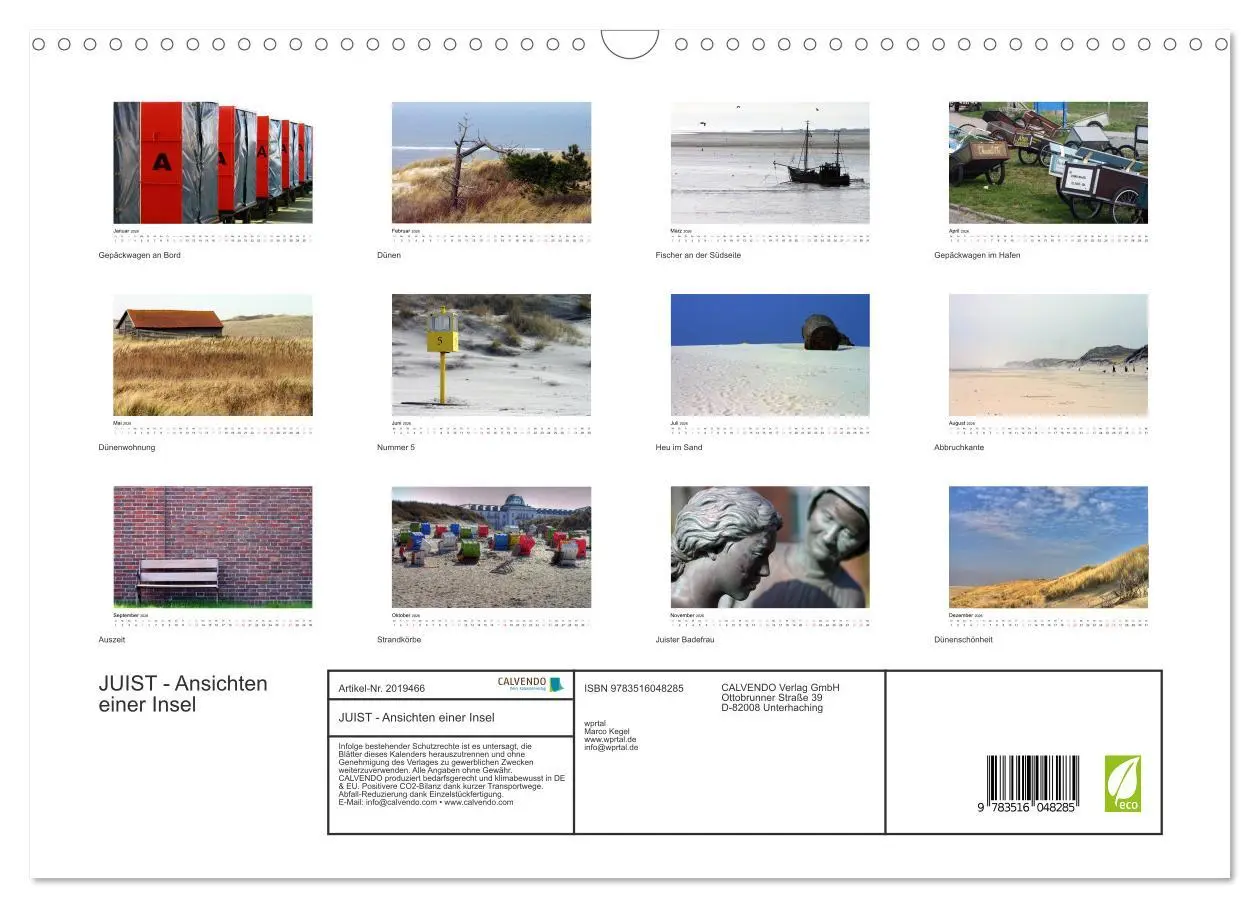 Bild: 9783516048285 | JUIST - Ansichten einer Insel (Wandkalender 2026 DIN A3 quer),...