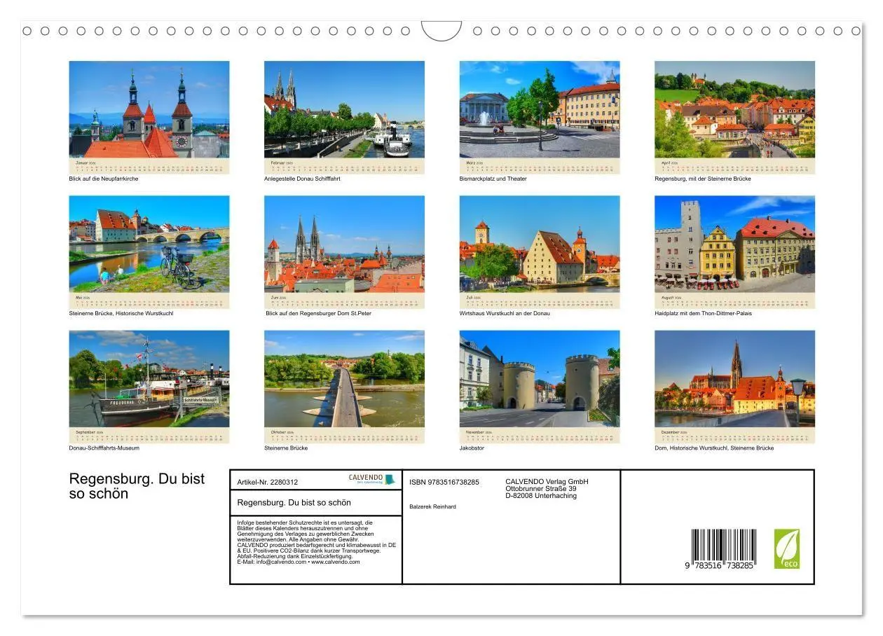 Bild: 9783516738285 | Regensburg. Du bist so schön (Wandkalender 2026 DIN A3 quer),...