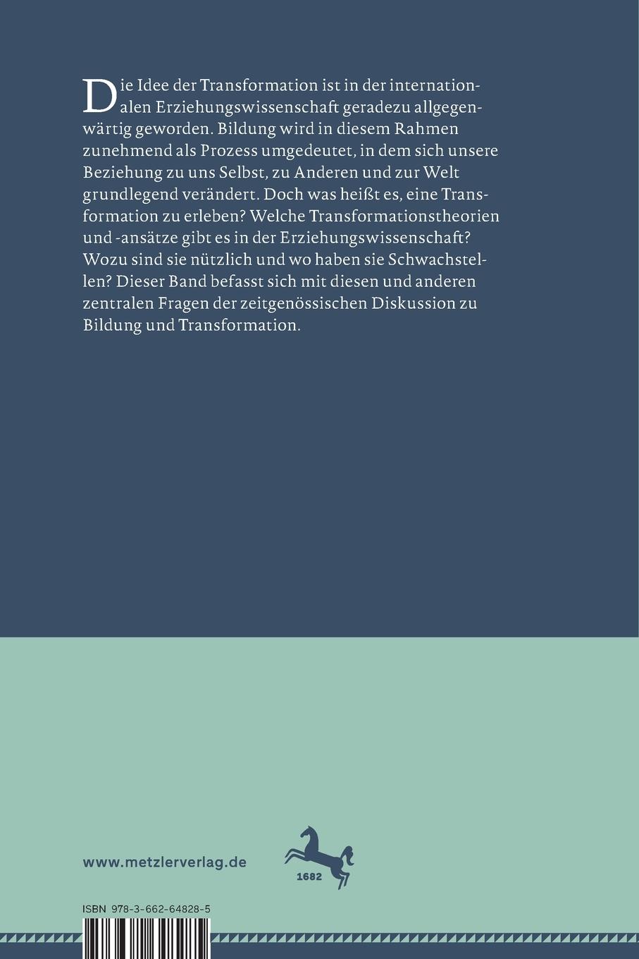 Rückseite: 9783662648285 | Bildung und Transformation | Douglas Yacek | Taschenbuch | viii | 2022
