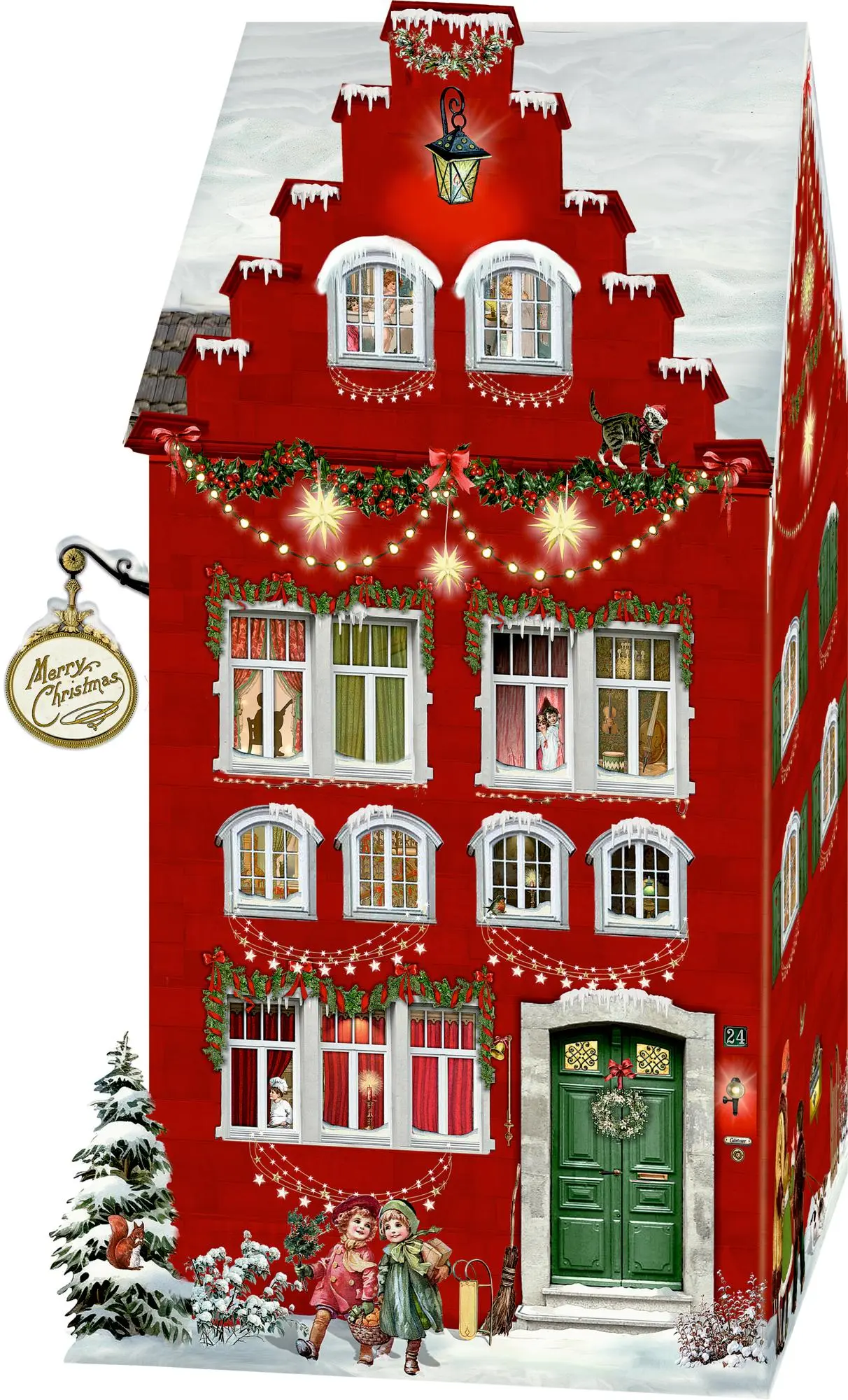 Cover: 4050003958385 | Aufstell-Adventskalender - Happy Christmas Home (mit LED) | Behr