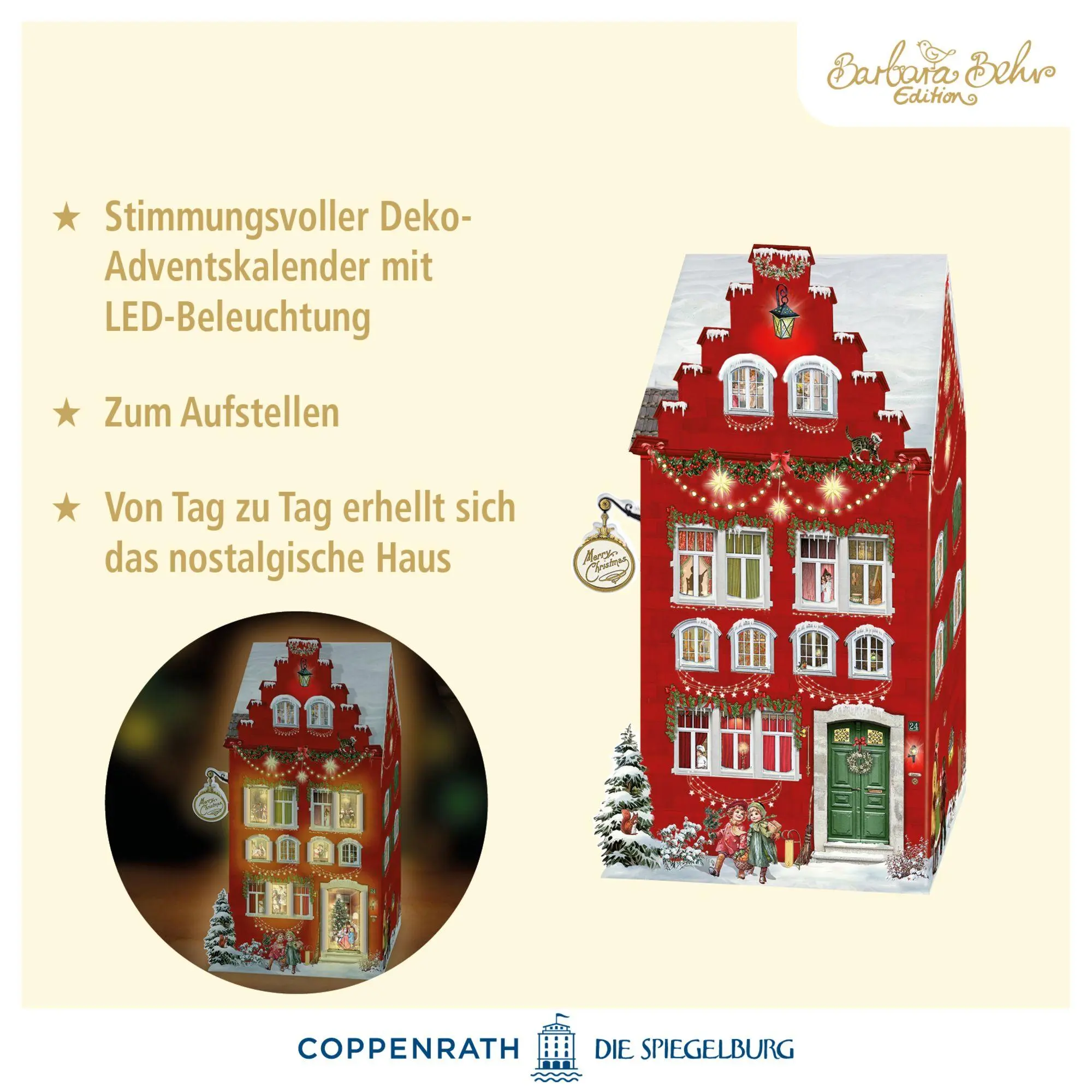 Bild: 4050003958385 | Aufstell-Adventskalender - Happy Christmas Home (mit LED) | Behr
