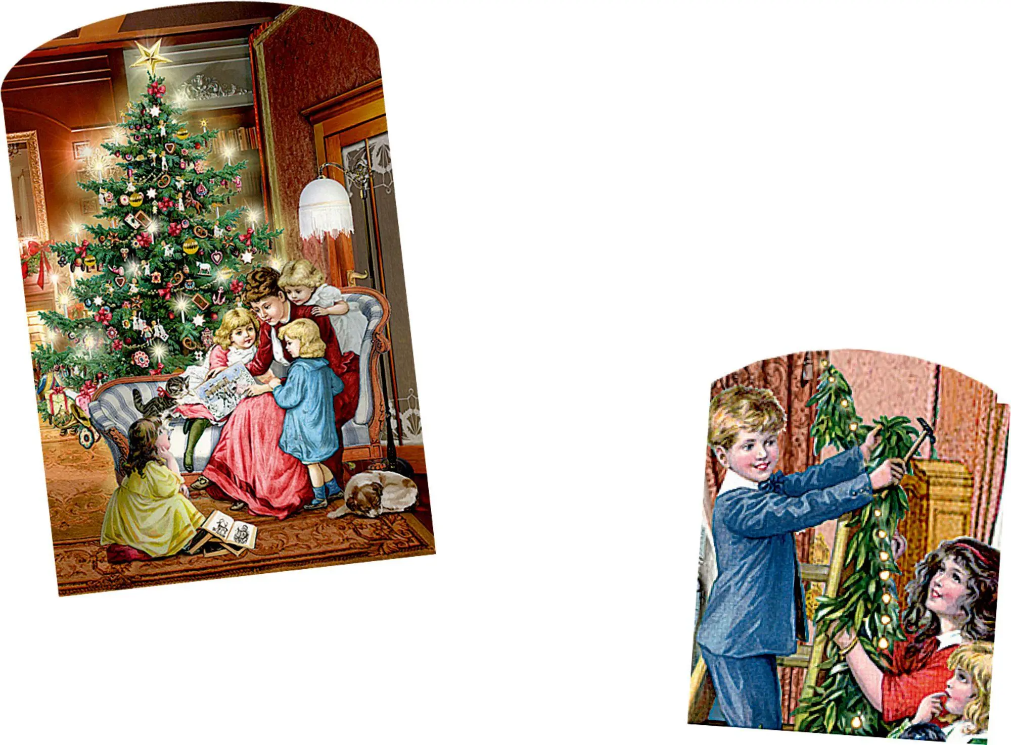 Bild: 4050003958385 | Aufstell-Adventskalender - Happy Christmas Home (mit LED) | Behr