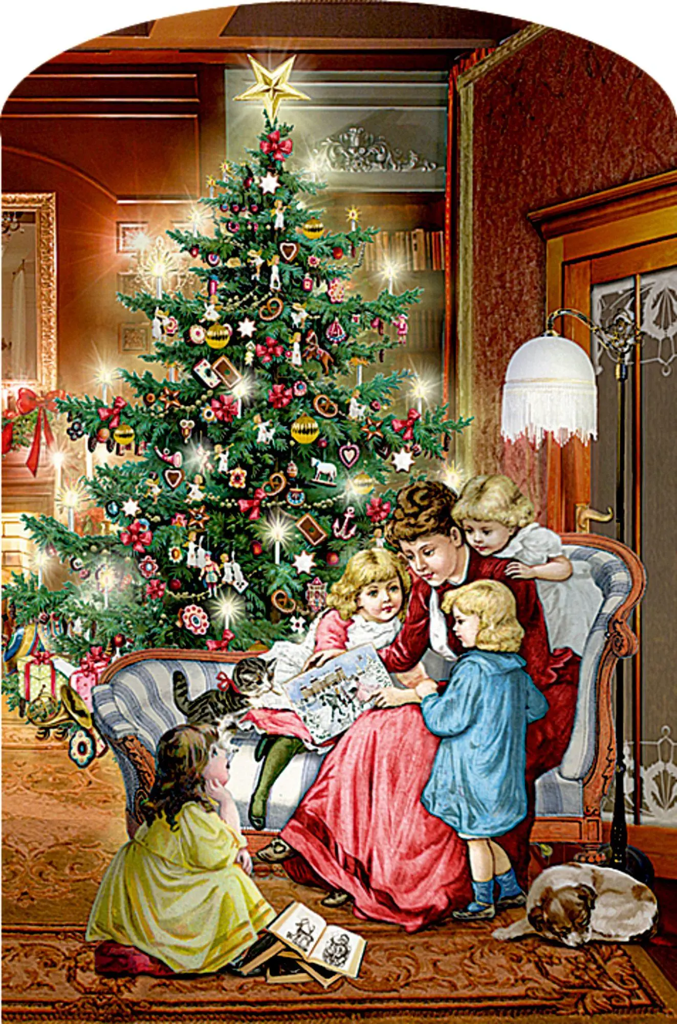 Bild: 4050003958385 | Aufstell-Adventskalender - Happy Christmas Home (mit LED) | Behr