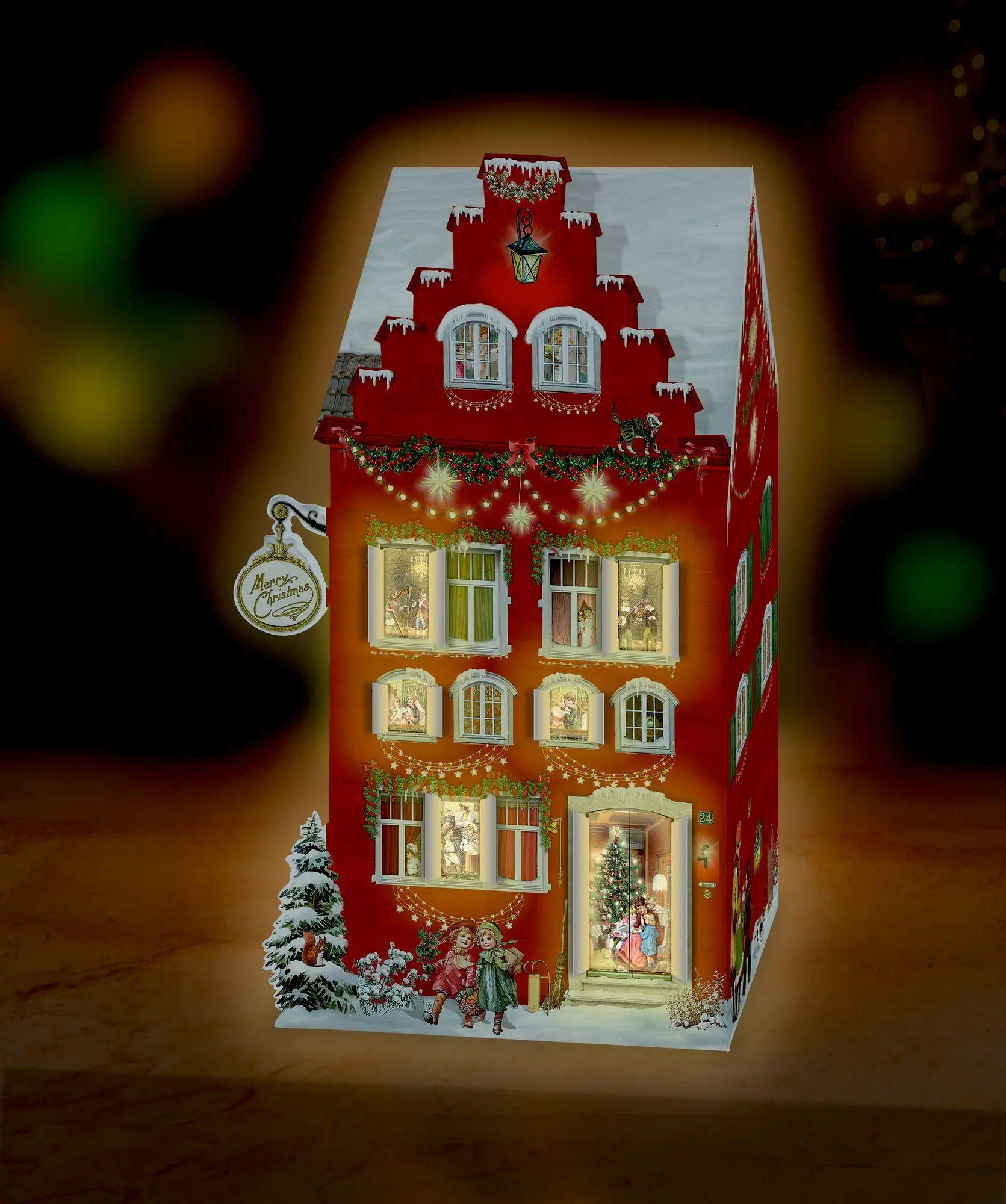 Bild: 4050003958385 | Aufstell-Adventskalender - Happy Christmas Home (mit LED) | Behr