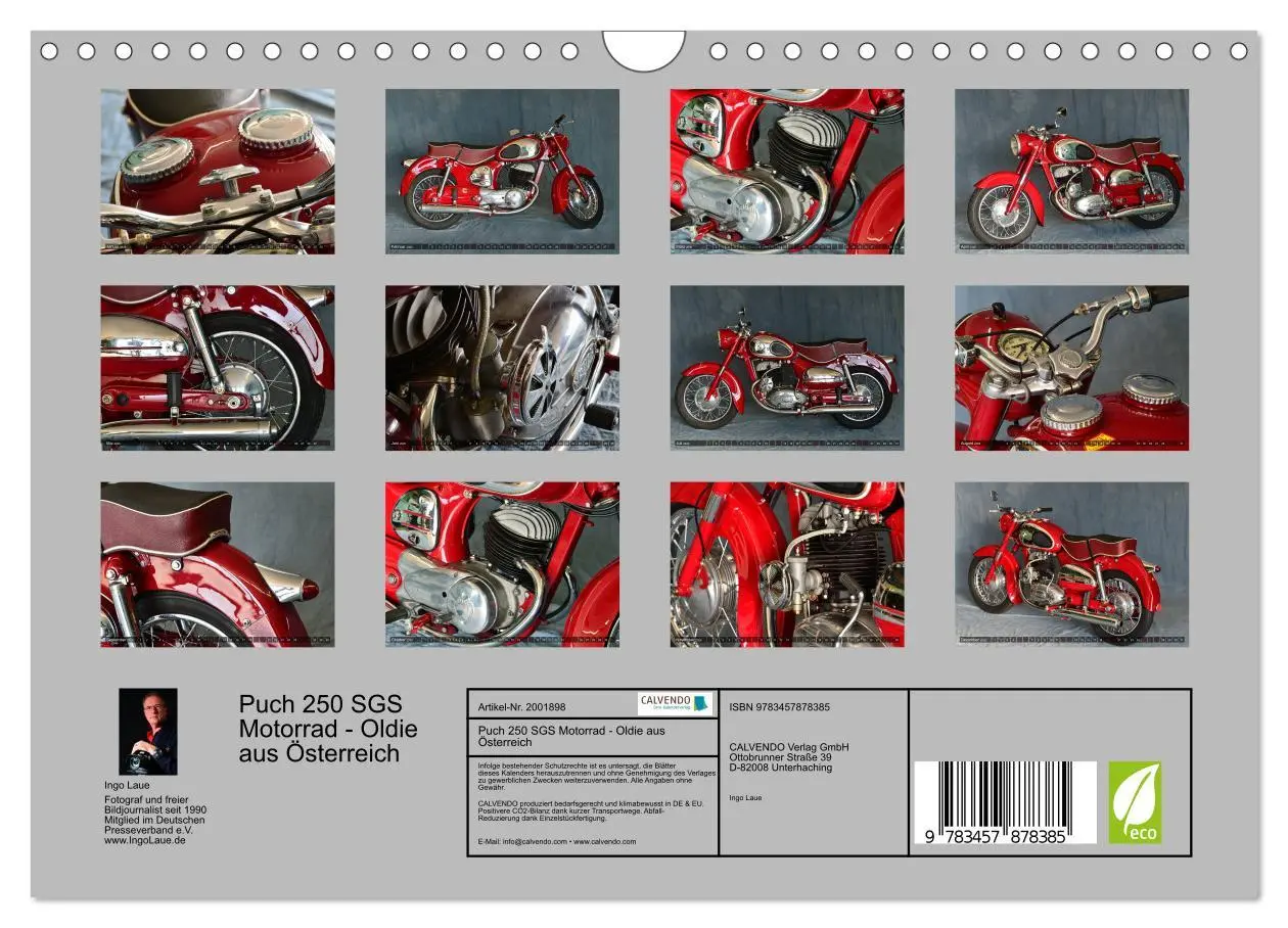 Bild: 9783457878385 | Puch 250 SGS Motorrad - Oldie aus Österreich (Wandkalender 2026 DIN...