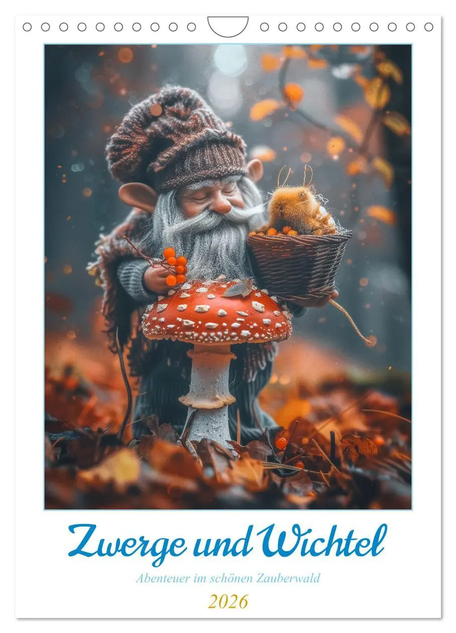 Cover: 9783516278385 | Zwerge und Wichtel (Wandkalender 2026 DIN A4 hoch), CALVENDO...
