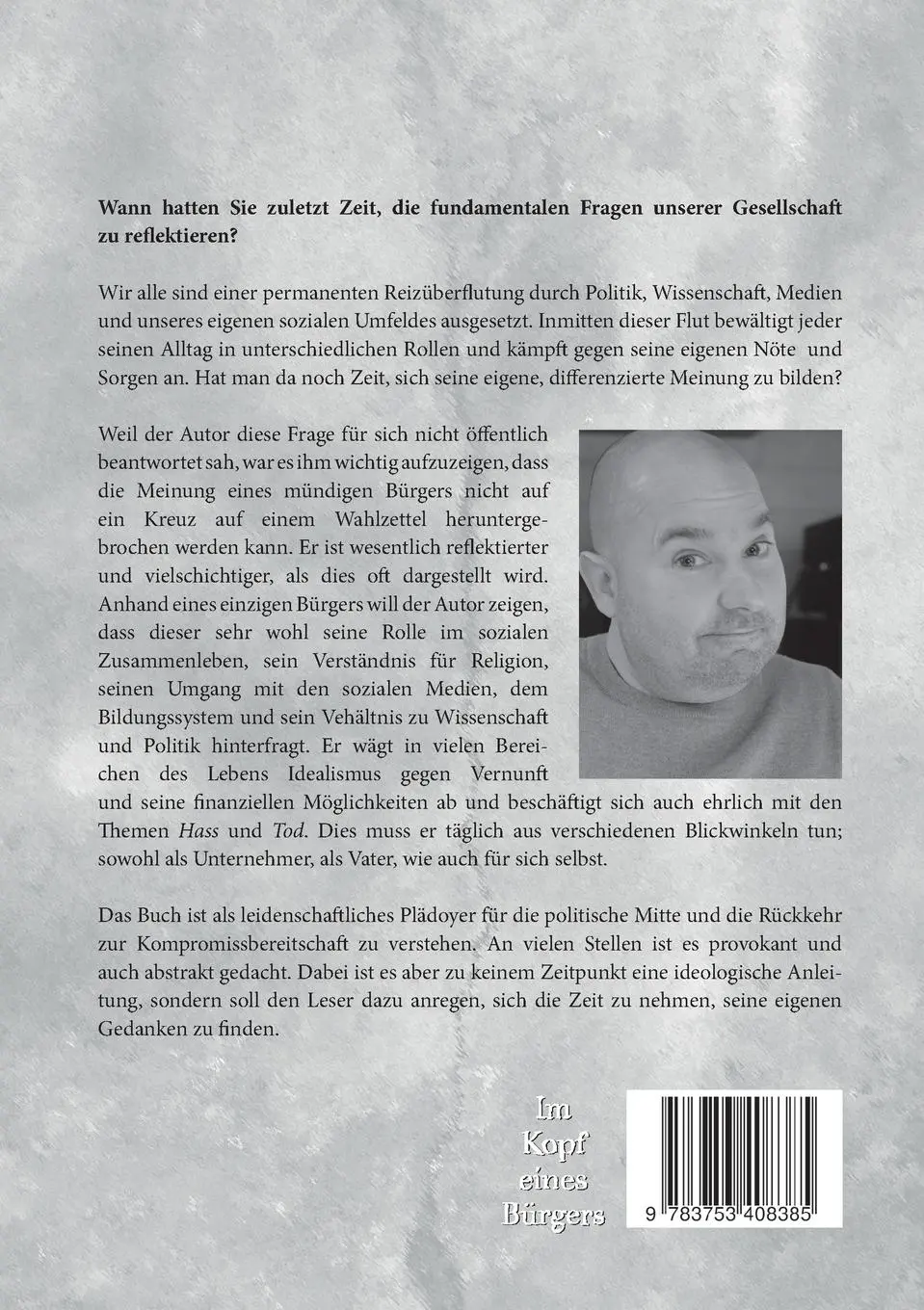 Rückseite: 9783753408385 | Im Kopf eines Bürgers | Mark Hofmann | Taschenbuch | Paperback | 2021