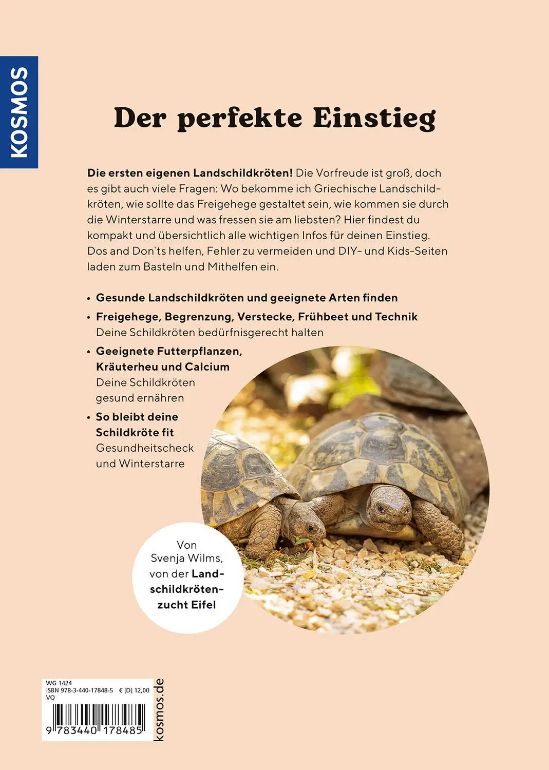Rückseite: 9783440178485 | Landschildkröten | Svenja Wilms | Taschenbuch | Mein Tier | 96 S.