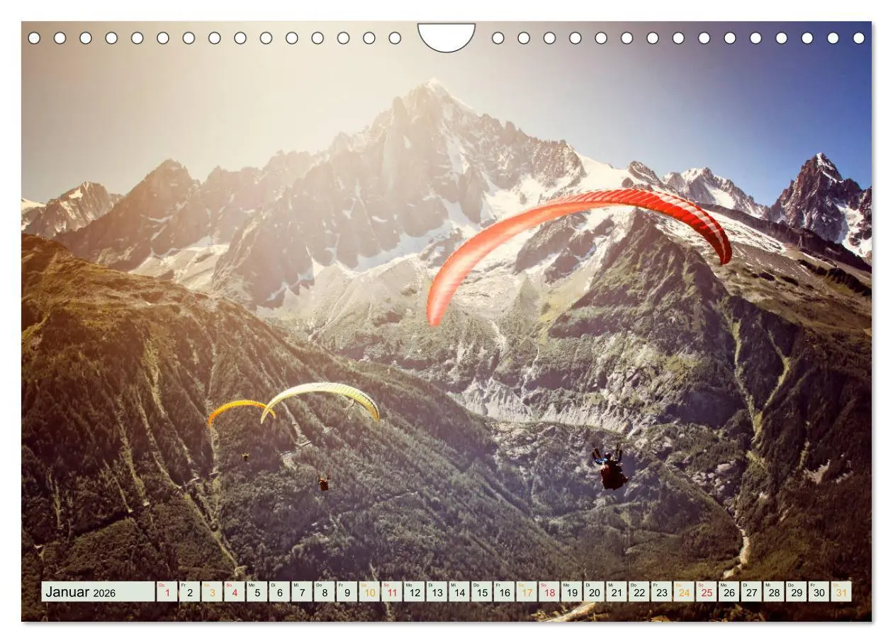 Bild: 9783457798485 | Paragliding - Mut zum Abenteuer (Wandkalender 2026 DIN A4 quer),...
