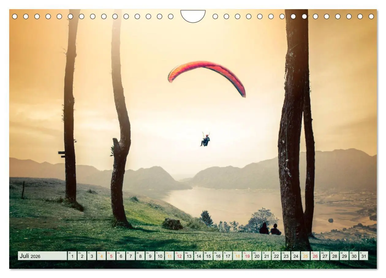 Bild: 9783457798485 | Paragliding - Mut zum Abenteuer (Wandkalender 2026 DIN A4 quer),...