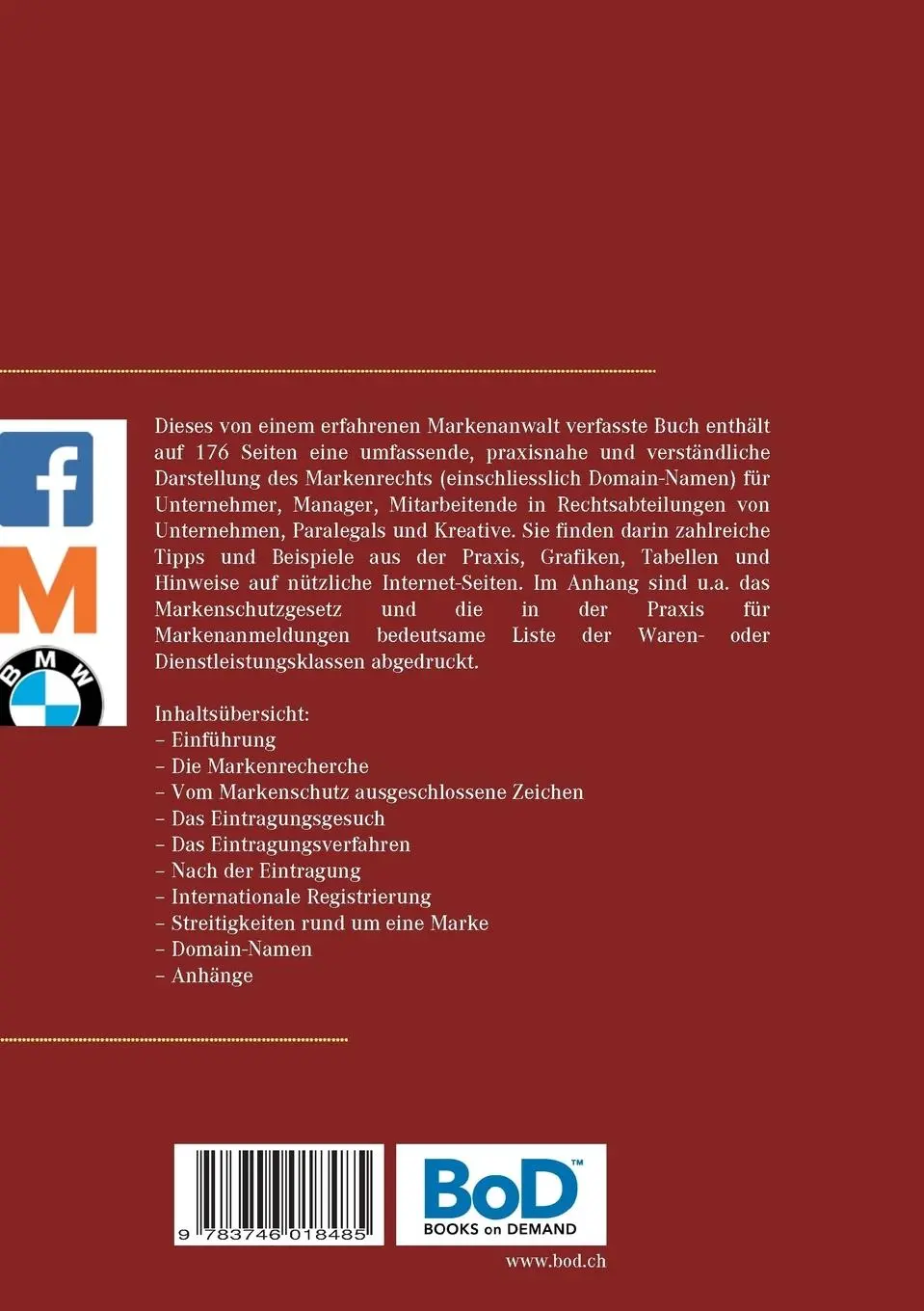 Rückseite: 9783746018485 | Erfolgreiche Markenführung | Handbuch zum Markenrecht | Schwarz | Buch