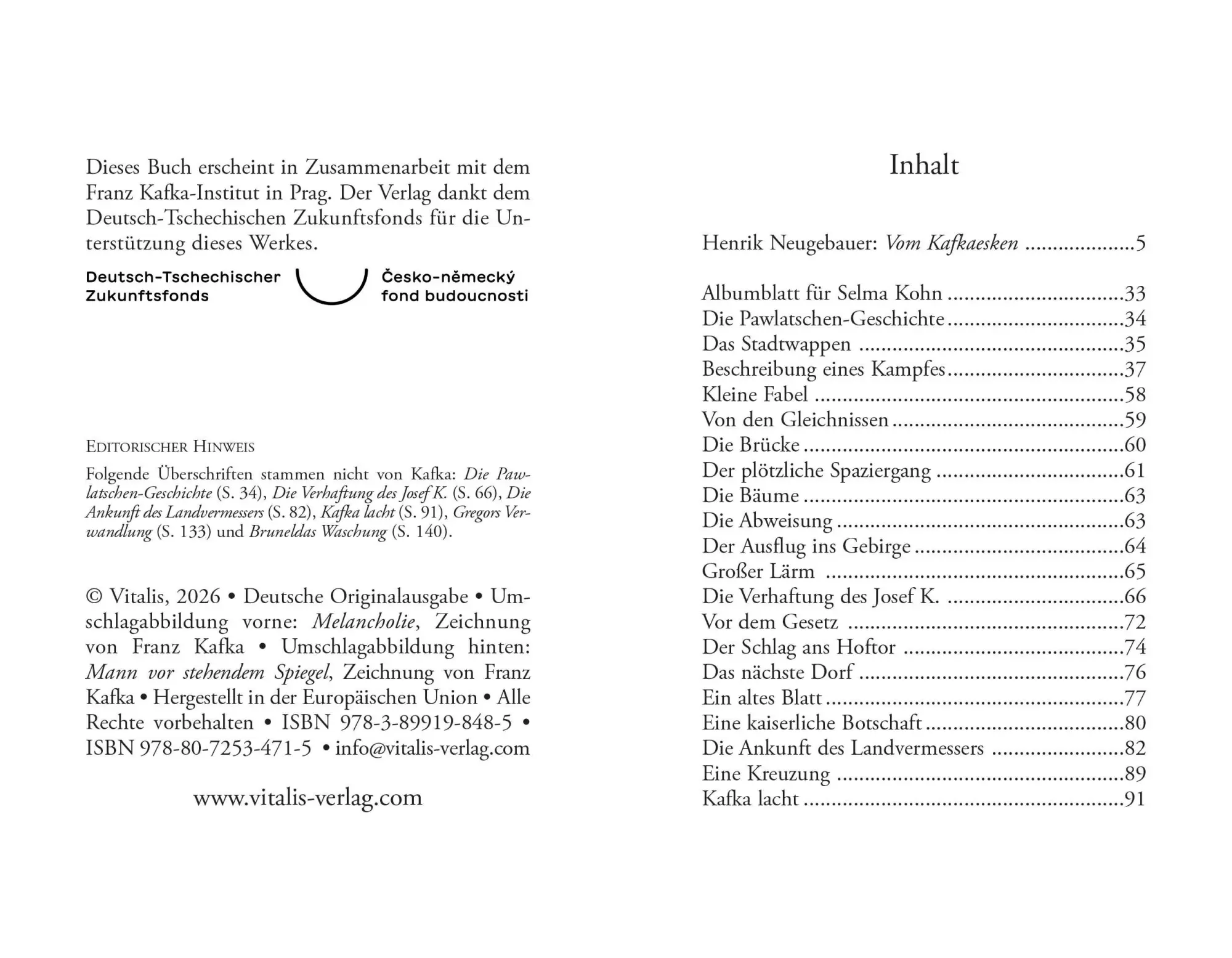 Bild: 9783899198485 | Kein Schüler weit und breit (Prager Ausgabe) | Ein Kafka-Lesebuch