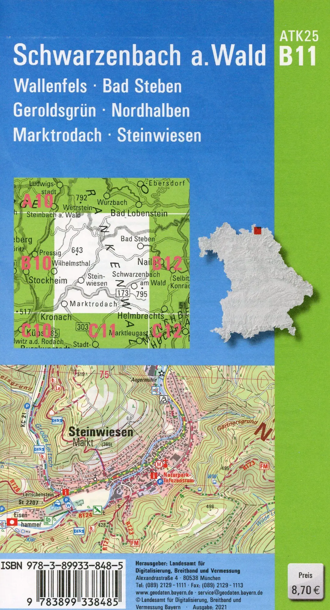 Bild: 9783899338485 | Schwarzenbach am Wald 1 : 25 000 Laufzeit bis 2021 | Digitalisierung