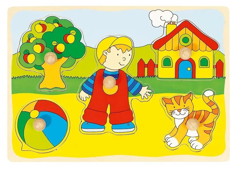 Cover: 4013594578585 | Katze, Haus,... Steckpuzzle | goki | Puzzle | 57858 | Deutsch | 2010