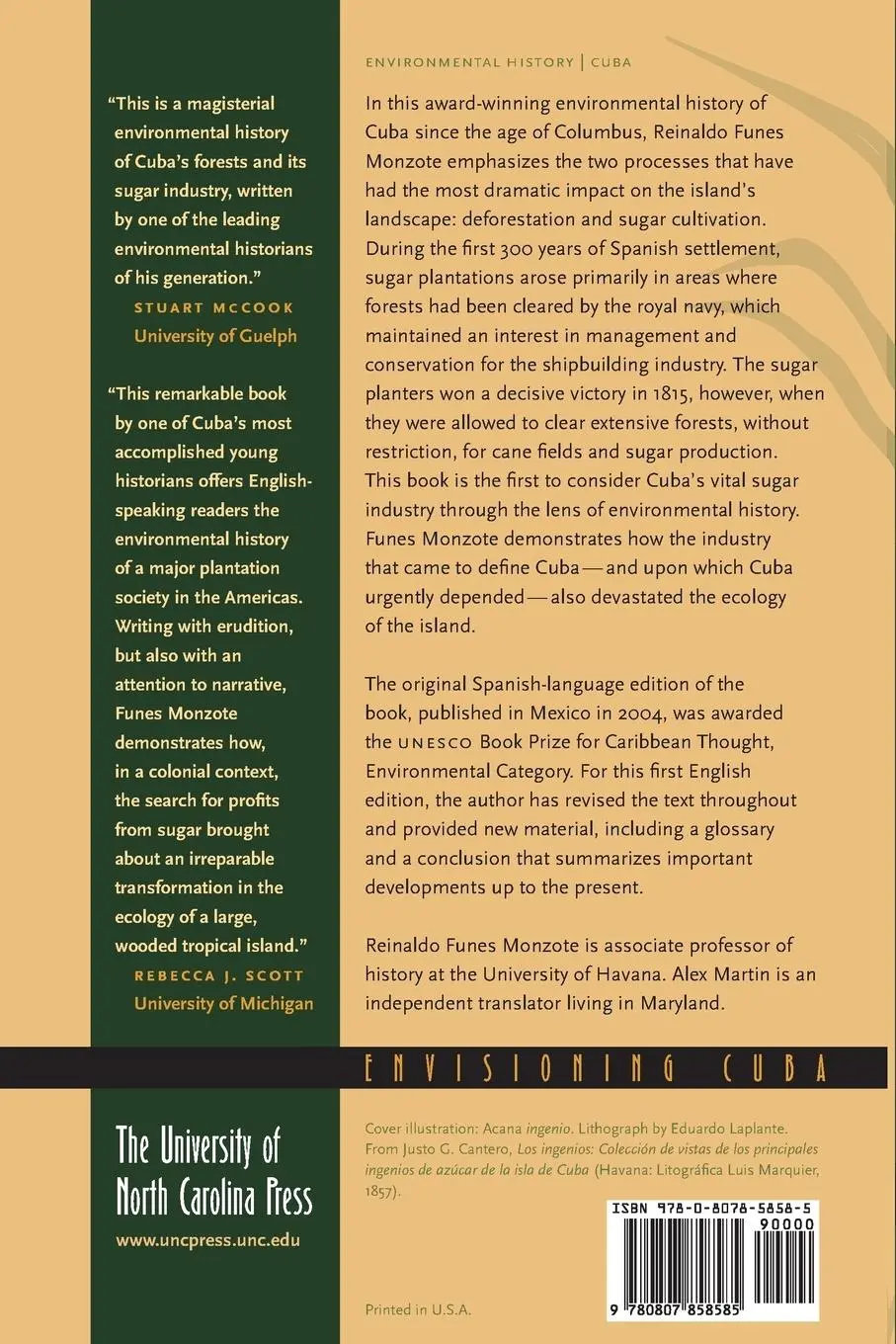 Rückseite: 9780807858585 | From Rainforest to Cane Field in Cuba | Reinaldo Funes Monzote | Buch